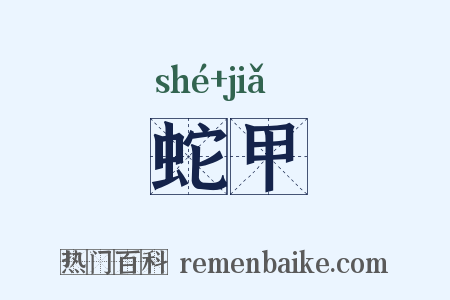 蛇甲是什么意思的图片